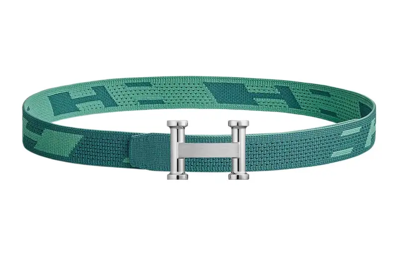 HERMES Belt Men's Jasper/Collegiate Blue Width 3.2cm