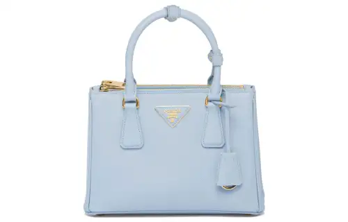 PRADA Galleria Killer Bag Leather Shoulder Bag, Crossbody Bag, Handbag Small Women's Light Blue