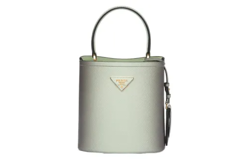 PRADA Panier Leather Shoulder Bag, Crossbody Bag, Handbag Small Women's Gradient Green