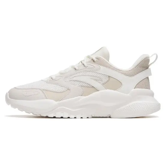Anta Chao Bai TD Cushioning Anti Slip And Wear Resistant Low Top Sports Casual Shoes White Gray
