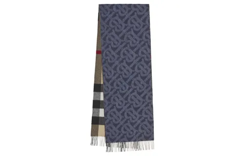 【Previous Season】reversible check and monogram scarf