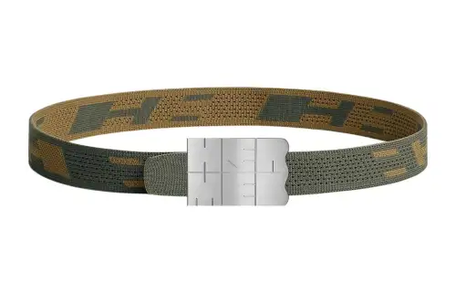 HERMES Belt Men's Brown/Green Width 3.2cm