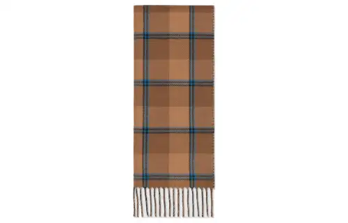 GUCCI Knit Scarves Women's Camel/Sky Blue