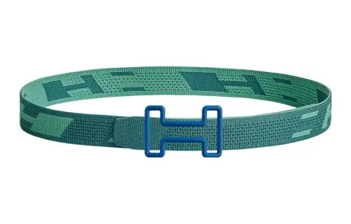 HERMES Belt Men's Collegiate Blue/Jasper Width 3.2cm