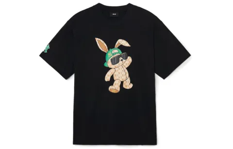 MLB Drop Shoulder Sleeve T-Shirt Unisex Black