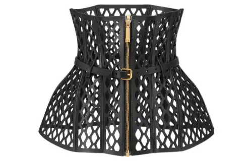DIOR Calfskin Belts Women's Black Width 29.5cm