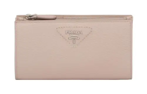 PRADA Saffiano Leather Wallet Large Women's Light Pink