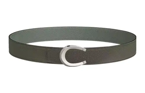 HERMES Cow Leather Belts Men's Width 3.8cm