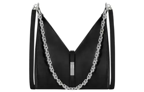 Givenchy Small Cut Out Bag In Box Leather With Chain Black