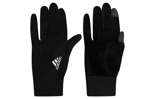 Adidas Polyester, Cotton Gloves Women's Black