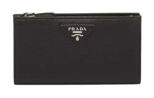 PRADA Saffiano Leather Wallet Large Women's Black