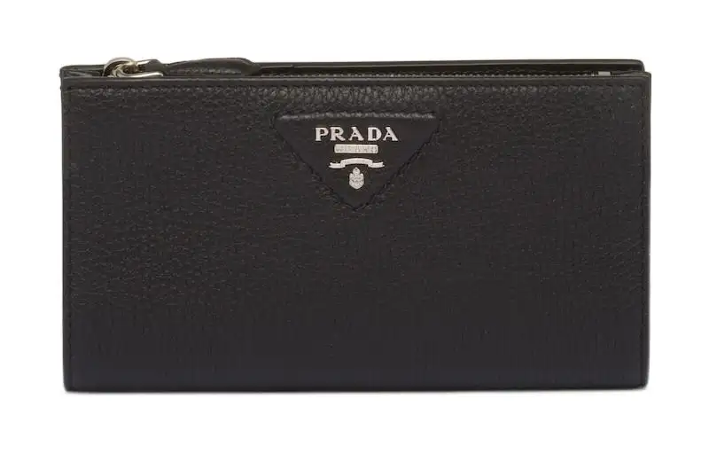 PRADA Saffiano Leather Wallet Large Women's Black