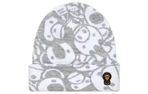 A BATHING APE Beanies Kids' Gray/Pink