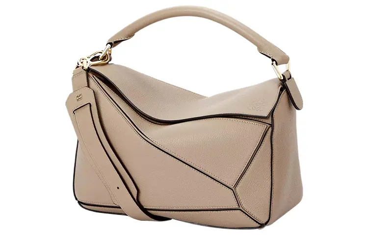 LOEWE Puzzle Soft Grain Calfskin Puzzle Bag Geometric Bag, Handbag, Shoulder Bag, Crossbody Bag Medium Women's Sand
