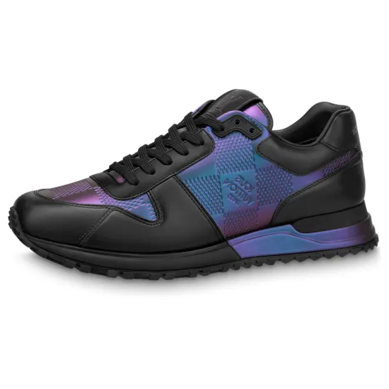 LOUIS VUITTON Run Away Sneakers 'Black With Metallic Canvas'