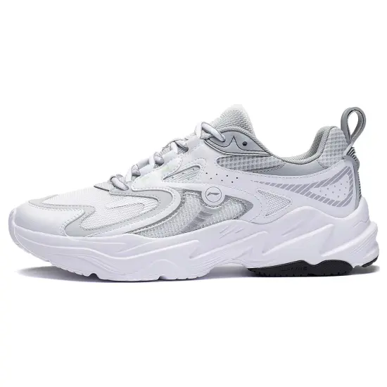 LINING Meteor Running Shoes Men Low-Top White Gray