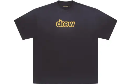 Drew house T Shirts Unisex Faded Black Crew Neck Moderate Straight Fit