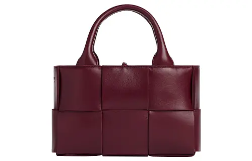 Bottega Veneta ARCO Lambskin Tote Bag, Shopping Bag, Shoulder Bag, Crossbody Bag, Handbag Extra Mini Women's Burgundy