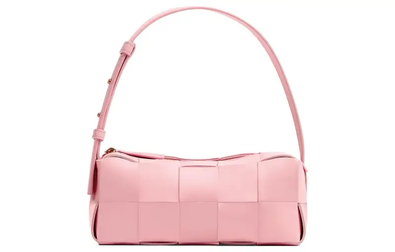 Bottega Veneta Brick Casstte Leather Waffle Bag Shoulder Bag, Handbag, Shoulder Bag Women's Pink