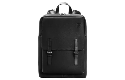 LOEWE Soft Grain Calfskin Handheld Backpack Men's Black