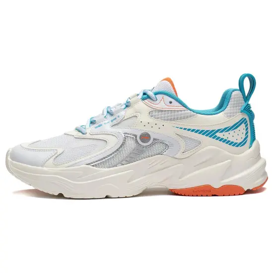 LINING Meteor Running Shoes Men Low-Top White Blue/Orange