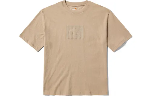 Timberland T Shirts Unisex Light Mud Crew Neck Moderate Straight Fit