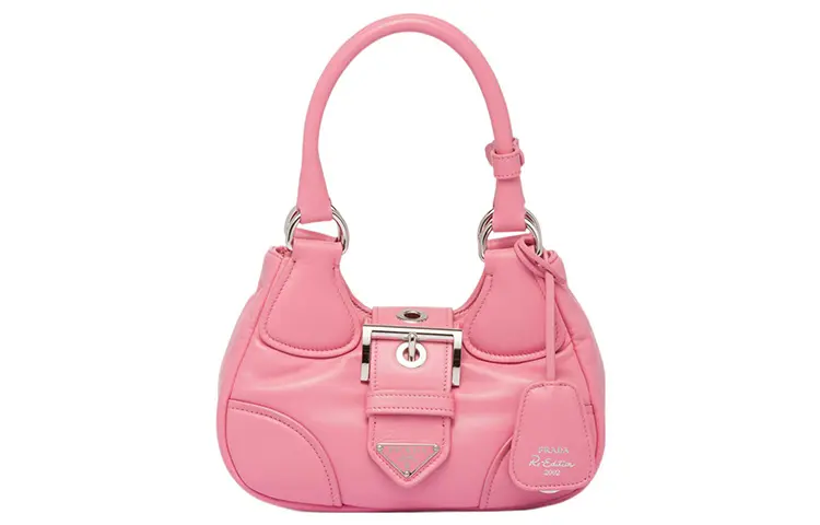 PRADA Moon Padded Nappa Leather Bag Geranium Pink