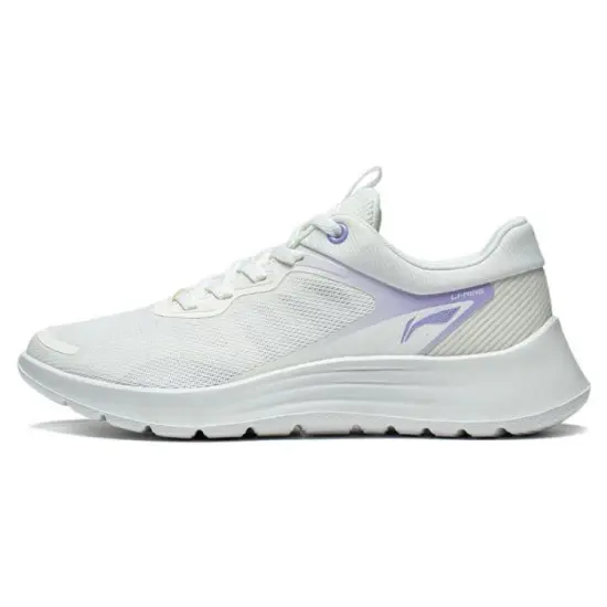LINING Feather Running Shoes Women's Low-Top White Purple