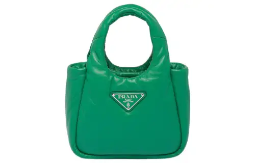 PRADA Leather Handbag Mini Women's Green