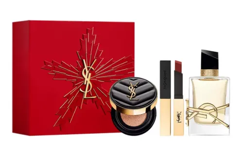 YSL, lipstick, soft heel, makeup primer, set, gift box, bar, perfume, oil sheen control, translucent shading, 14g, 2.2g, 50 ml, Birthday gift