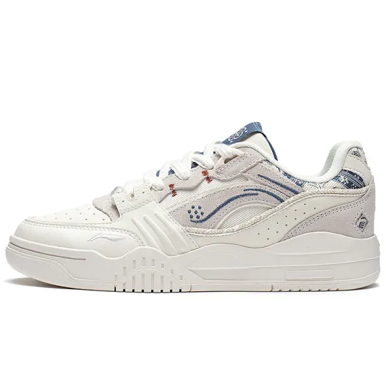 LiNing Yuebai Durable Breathable Low Top Skateboard Shoes Women's Ecru