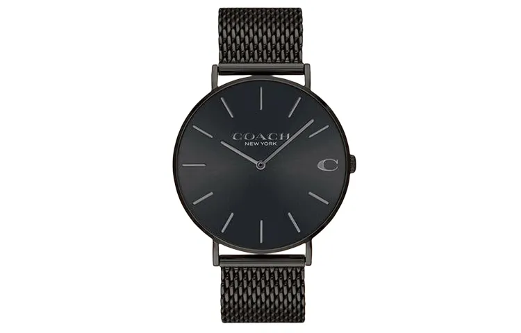 COACH Wrist Watches Quartz Movement Stainless Steel Strap Black Dial Men's Watches