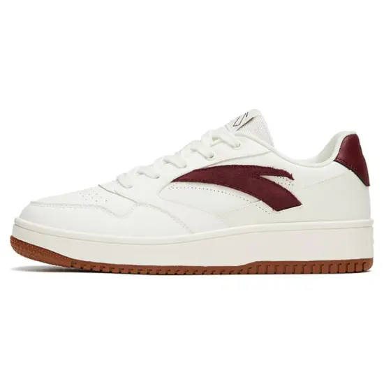 ANTA Life Collection Skateboard Shoes Women's Low-Top White/Red