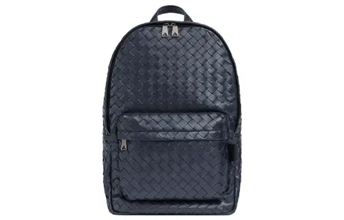 Bottega Veneta Cow Leather Backpack Medium Men's Blue