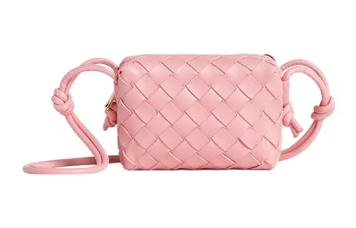Bottega Veneta Loop Lambskin Camera Bag, Shoulder Bag, Crossbody Bag Extra Mini Women's Pink