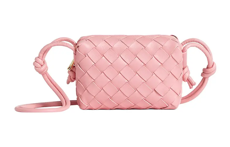 Bottega Veneta Loop Lambskin Camera Bag, Shoulder Bag, Crossbody Bag Extra Mini Women's Pink