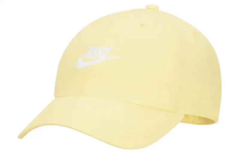 Nike Cotton, Polyester Baseball Caps Unisex Beige Yellow