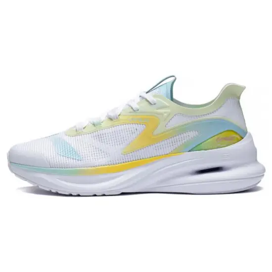 LiNing Stamp Cloud Durable Breathable Low-Top Running Shoes White Green