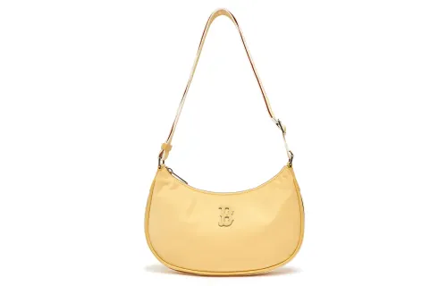 MLB Artificial Leather With Nylon Hobo Underarm Hobo Handbag, Shoulder Bag Women's Lemon Bright Yellow