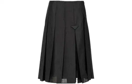 PRADA Casual Long Skirts Women's Coal Gray Moderate Mid Length Other