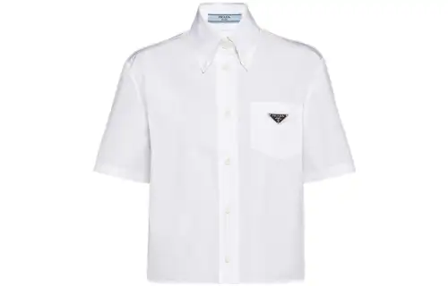 PRADA Shirts Women's White Lapel Moderate Other