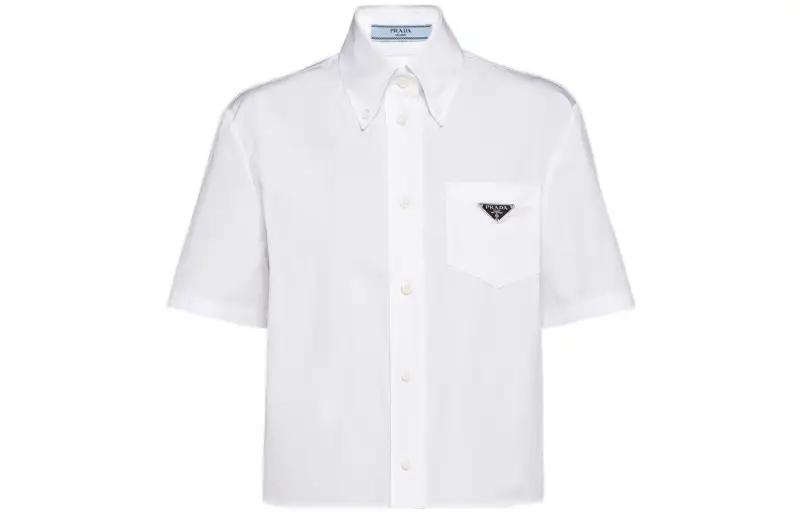 PRADA Shirts Women's White Lapel Moderate Other
