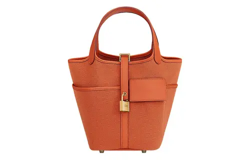 HERMES Picotin Lock 18 Pocket Bag Orange/Orange