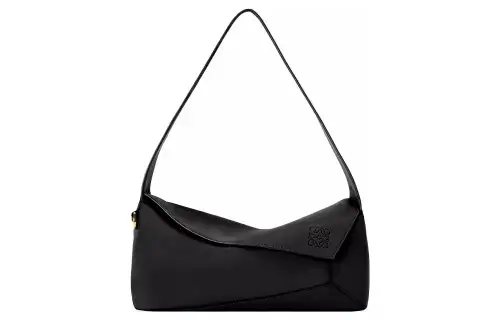 LOEWE Puzzle Hobo Bag In Nappa Calfskin Black