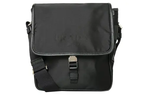 PRADA Nylon Messenger Bag, Shoulder Bag, Crossbody Bag Men's Black