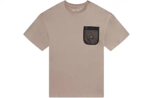 Vans T Shirts Men's Taupe Crew Neck Moderate Straight Fit