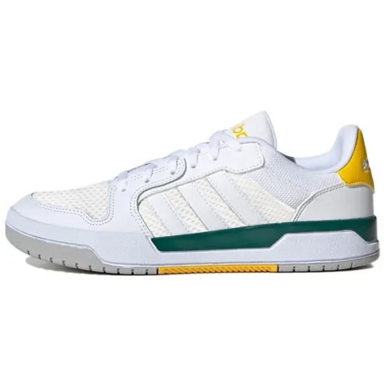 Adidas Neo Entrap Skateboard Shoes Men Low-Top White Yellow/Green
