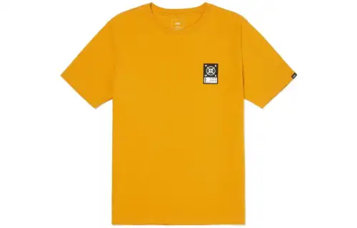 Vans T Shirts Men's Gold Crew Neck Moderate Straight Fit