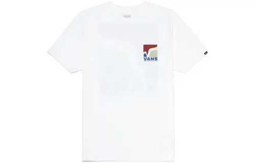 Vans T Shirts Men's White Crew Neck Moderate Straight Fit