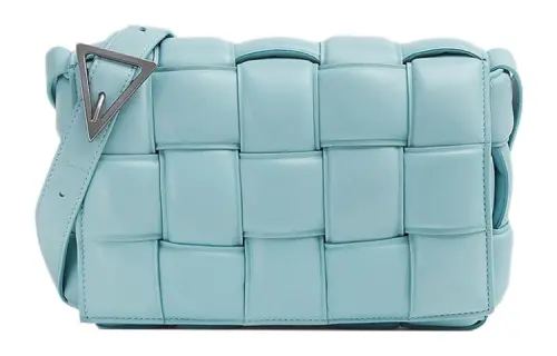 Bottega Veneta Padded Cassette Sheepskin Pillow Bag, Shoulder Bag, Crossbody Bag Women's Light Blue